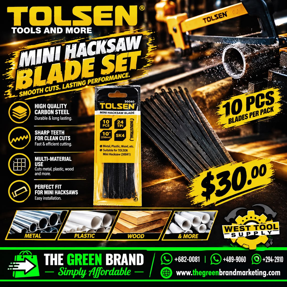 tolsen mini hacksaw set