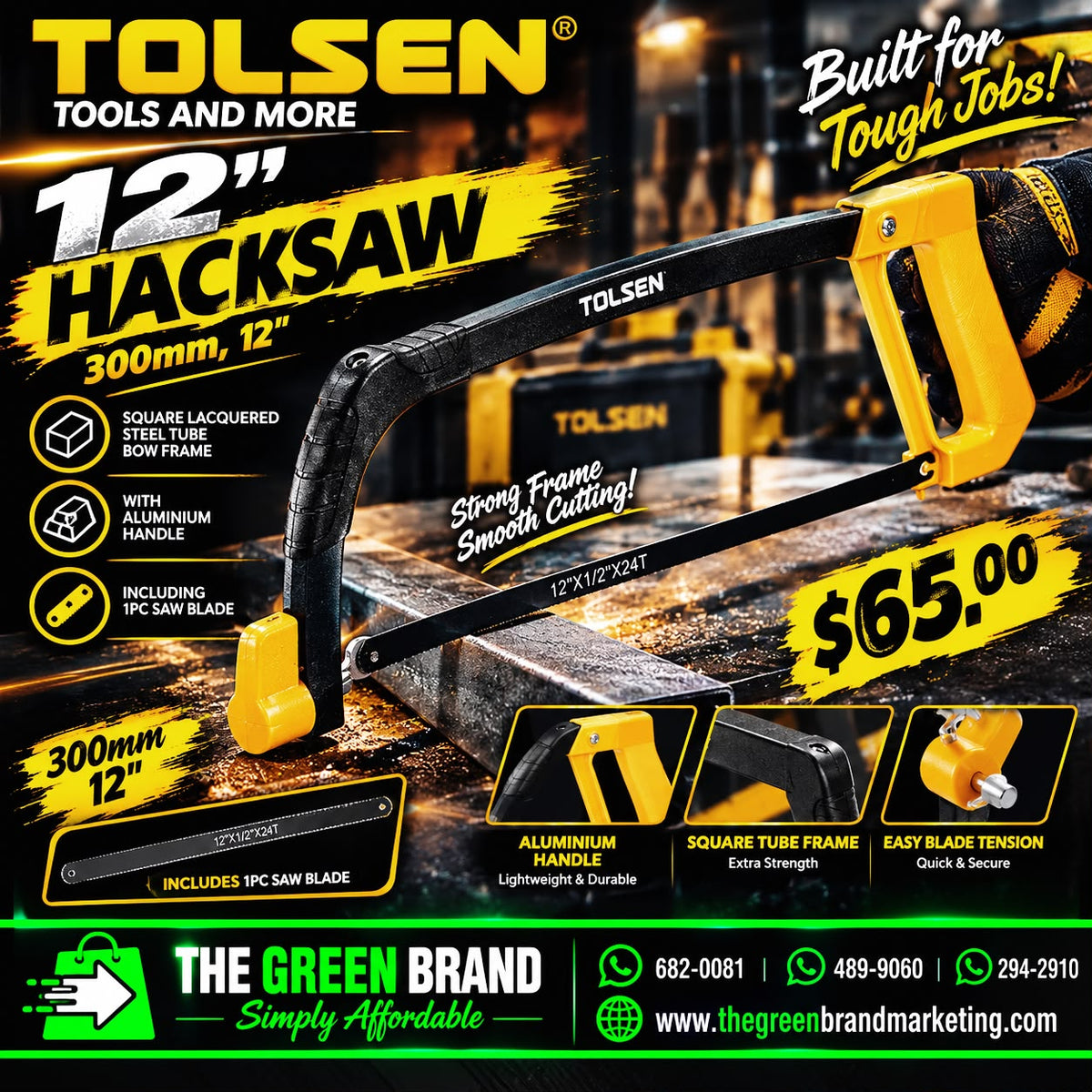 Tolsen 12" Hacksaw