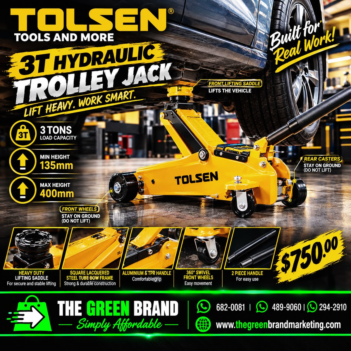 Tolsen hydraulic 3t jack