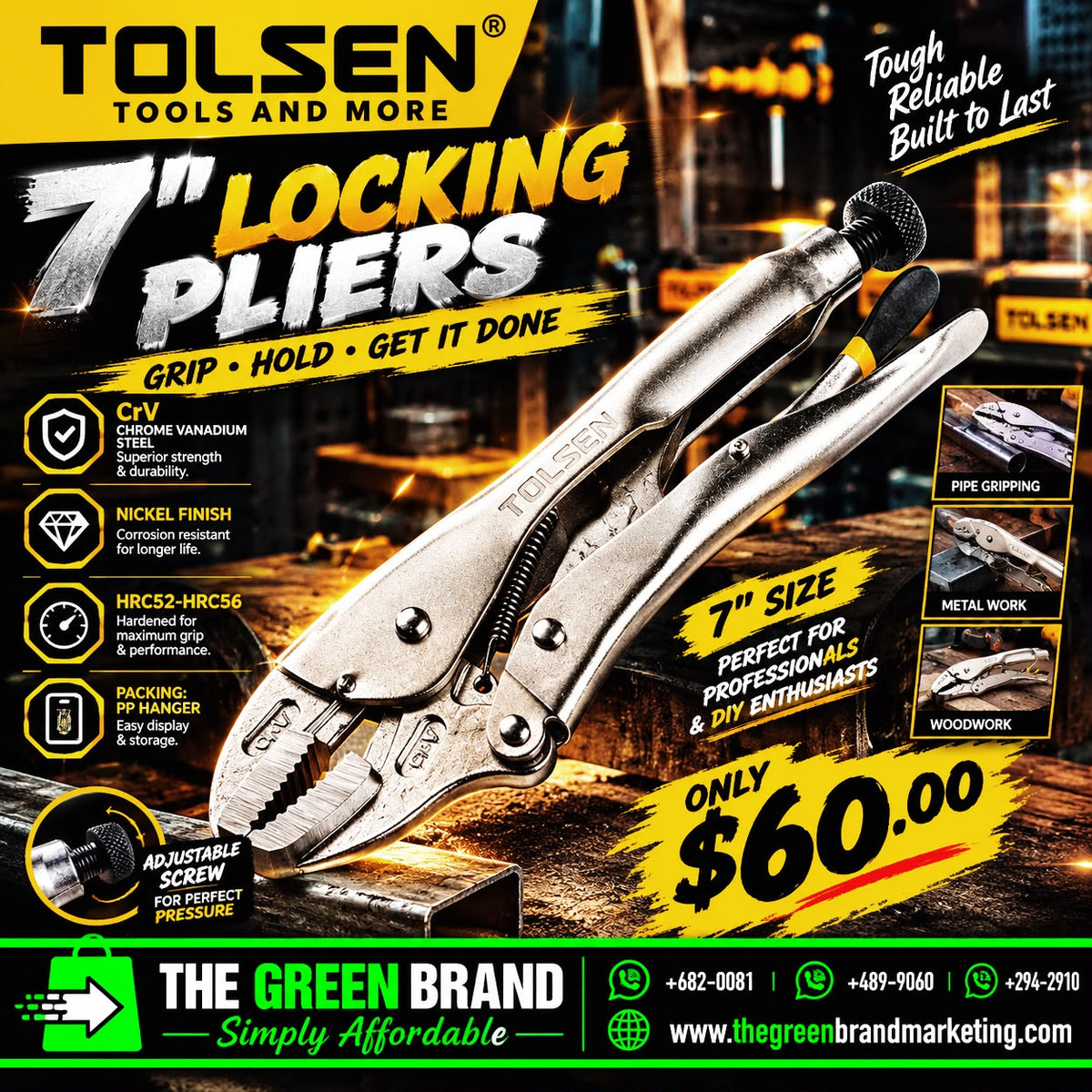 Tolsen 7" locking Pliers