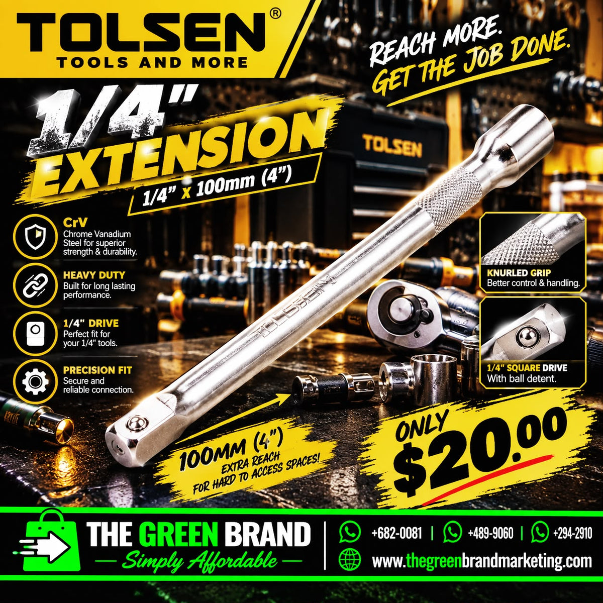 Tolsen 1/4 x 4 inch