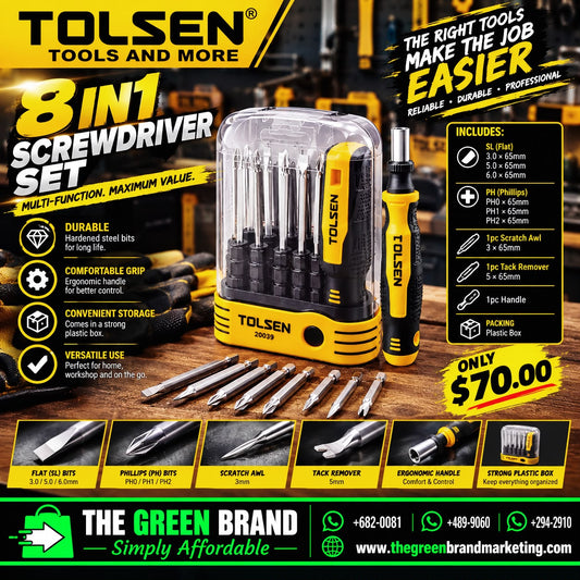 Tolsen 8 IN 1 SCREWDRIVER SET
