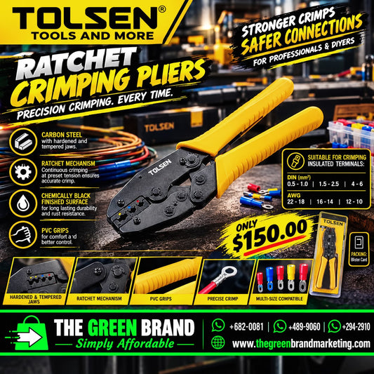 Tolsen RATCHET CRIMPING PLIERS