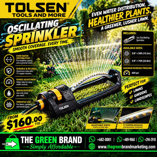 Tolsen Oscillating Sprinkler w/ Range Adjustment