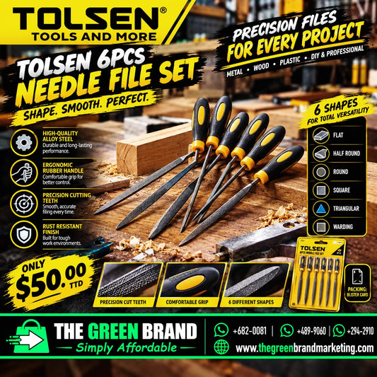 TOLSEN 6PCS NEEDLE FILES SET