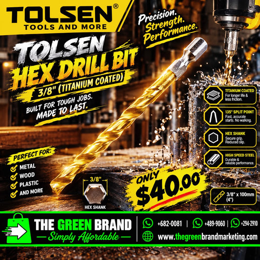 Tolsen hex 3/8" drill bit