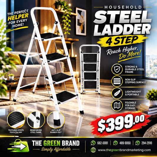 4FT Household 4 Step Steel Ladder