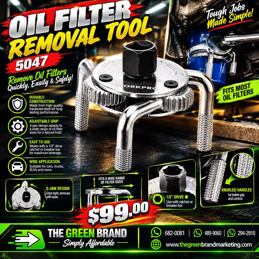 5047- 3 jaw oil filter removal tool