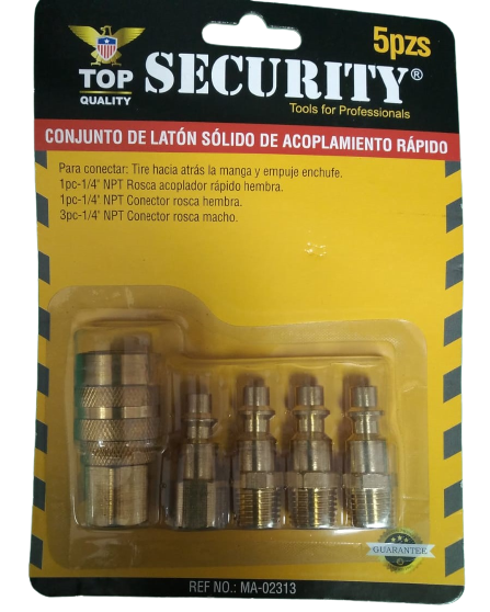 Security Coupler Brass Set