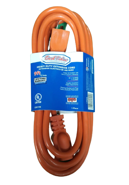 BEST VALUE 9 Feet Heavy Duty Extension Cord