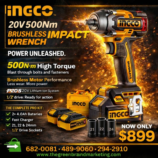 Ingco 500nm impact wrench cordless