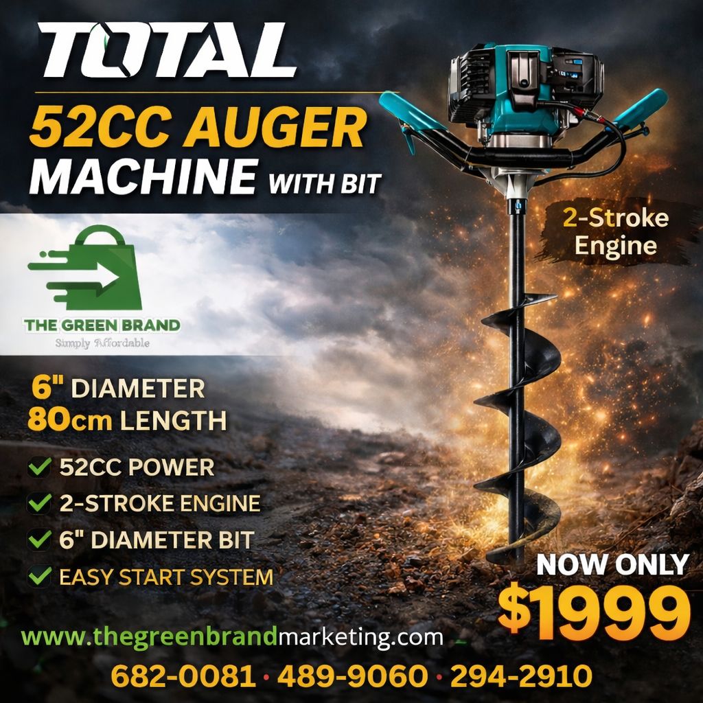 TOTAL GASOLINE EARTH AUGER 52cc