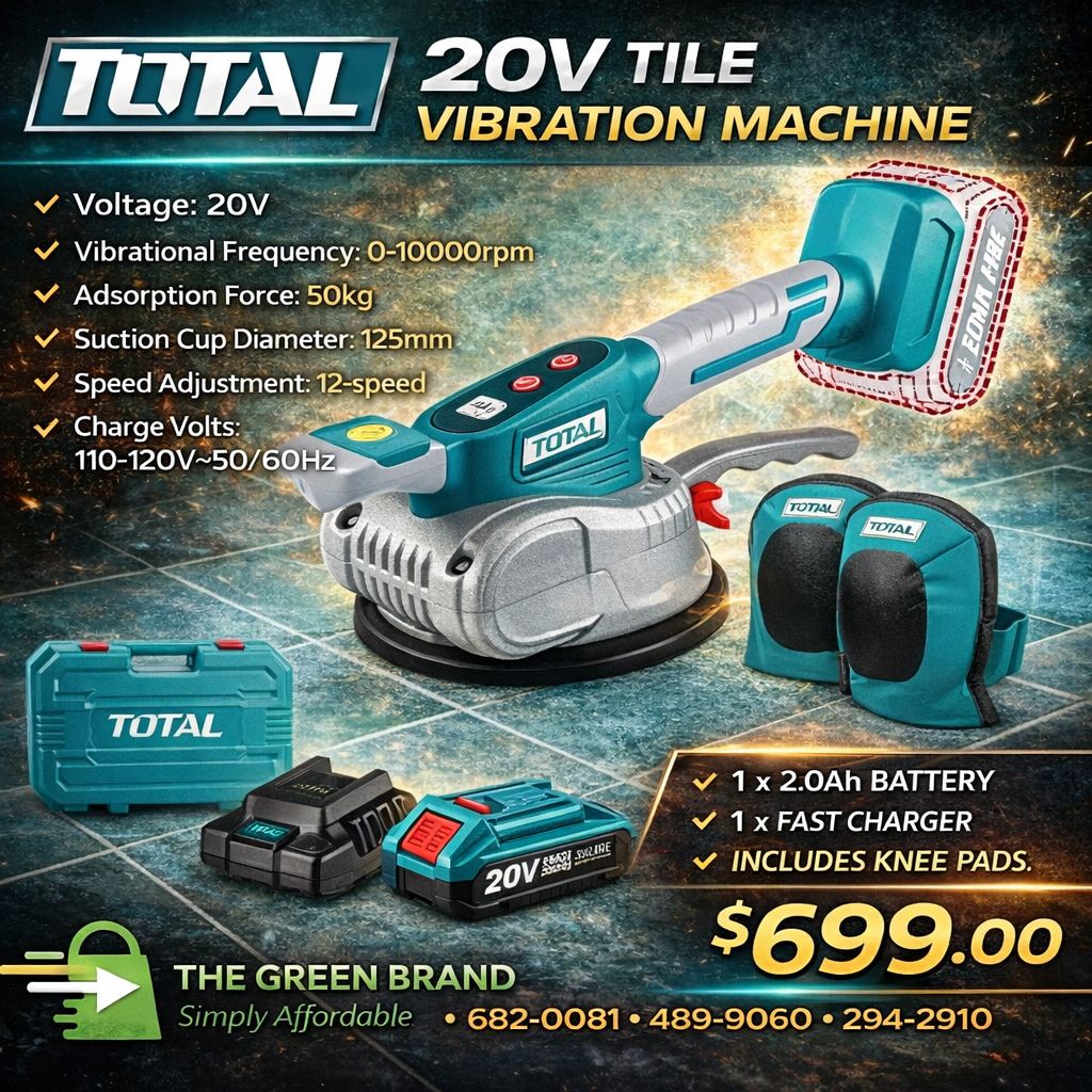 Total cordless tile vibration machine
