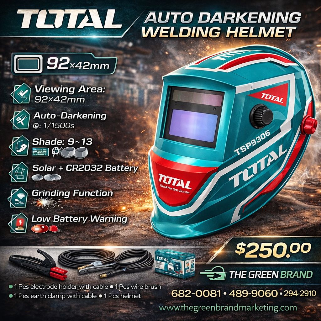 Total Auto Darkening Welding Helmet