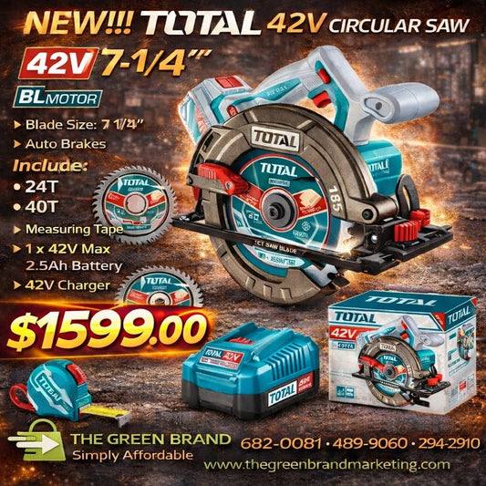 NEW!!! TOTAL 42V CIRCULAR SAW 42V 7-1/4″