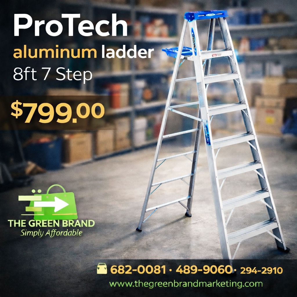 ProTech aluminum ladder 8ft 7 Step