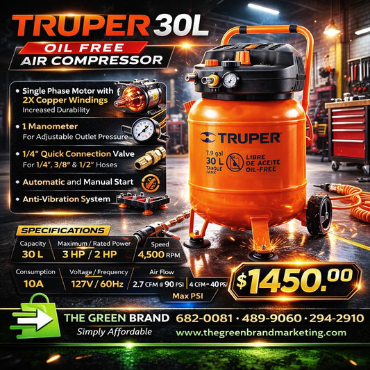 Truper 30L oil free  air compressor