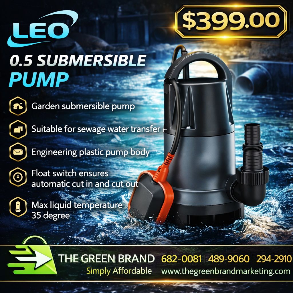 Leo 0.5hp submersible pump