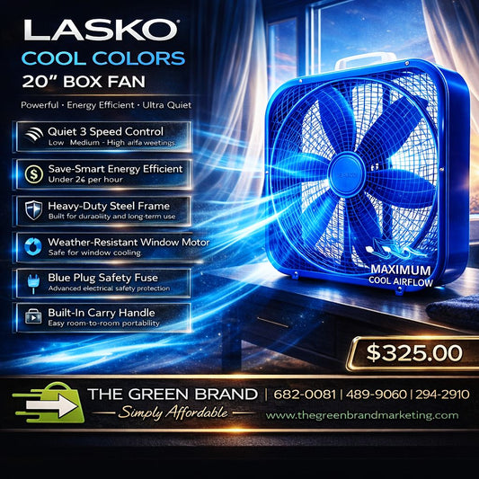 Lasko 20 inch Cool Colors box fan