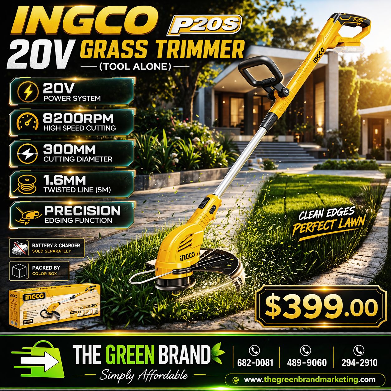 Ingco 20V trimmer (TOOL ALONE)