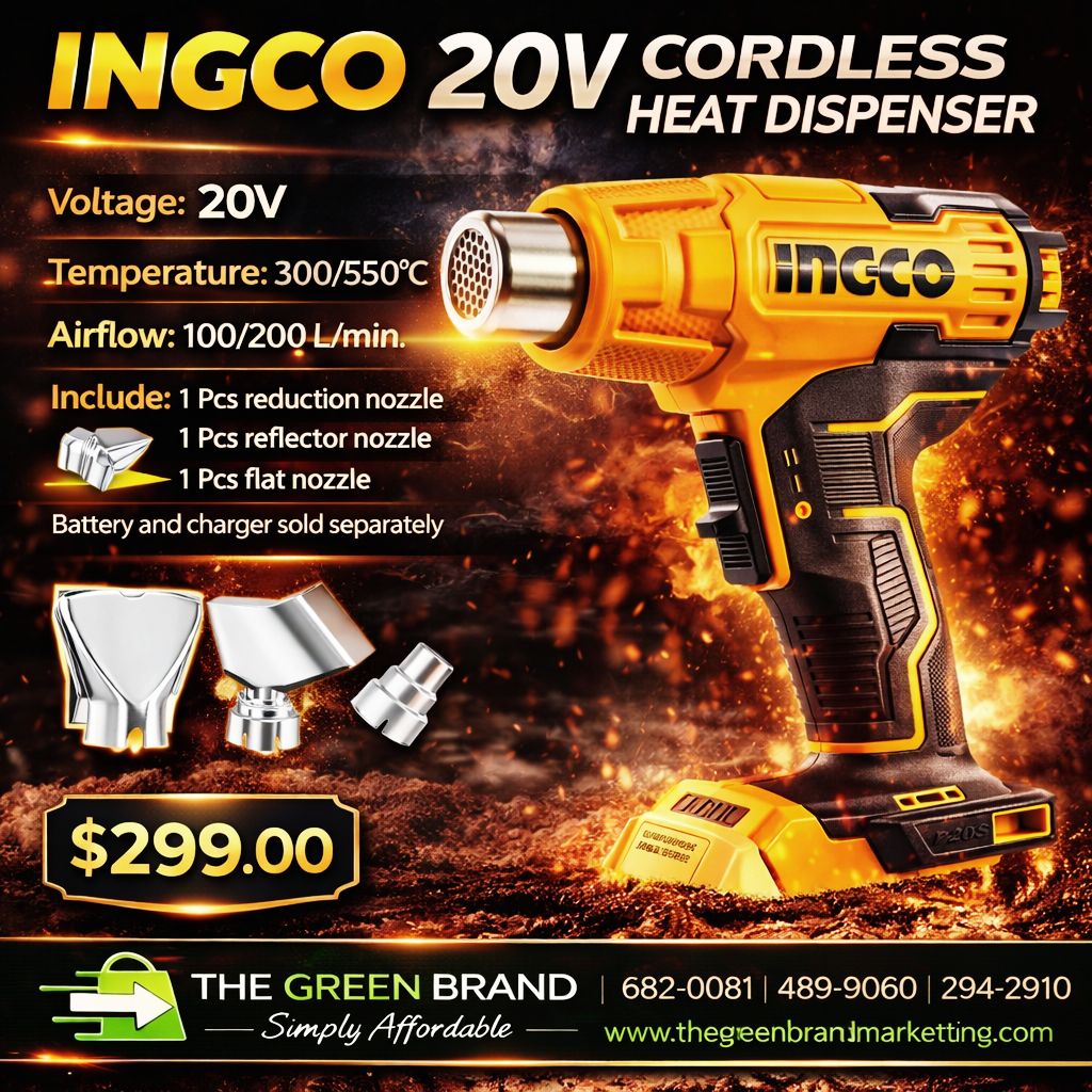 Ingco cordless 20V heat gun TOOL ALONE!
