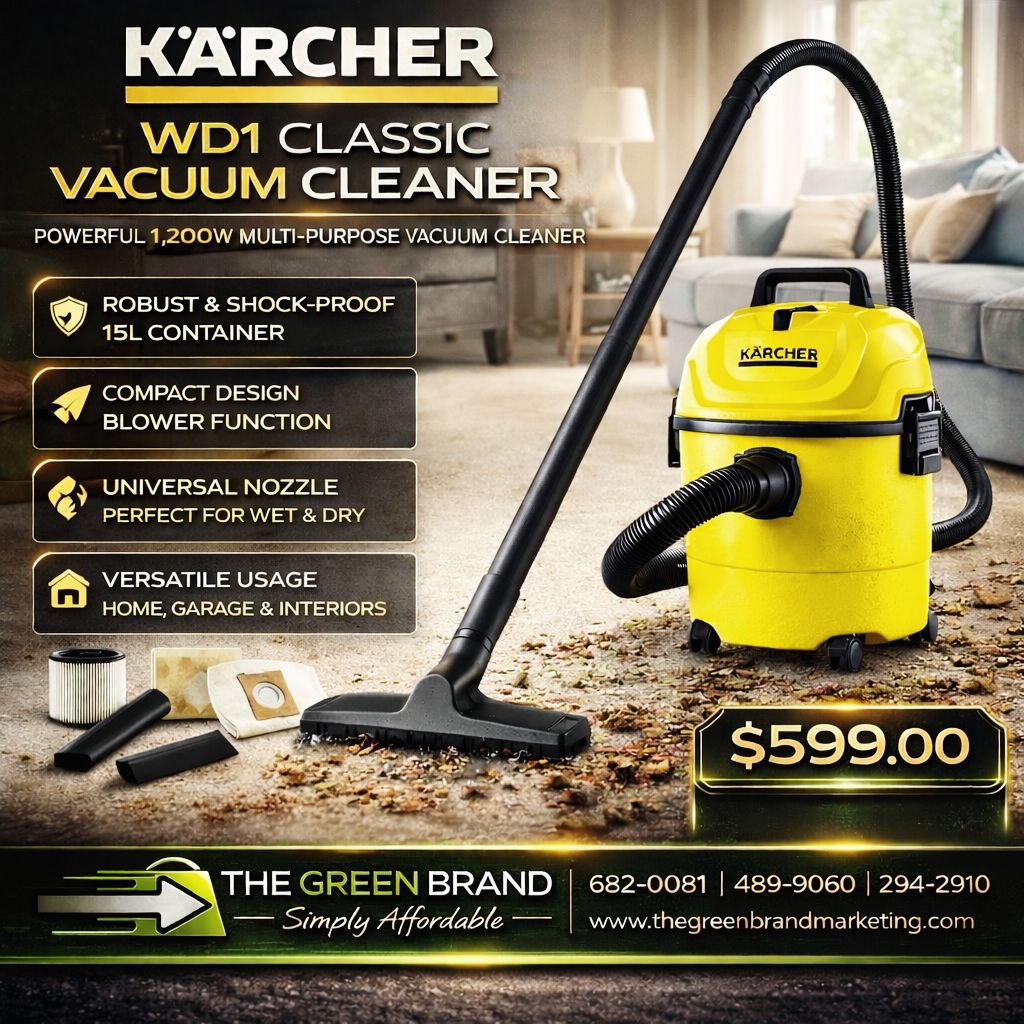 Karcher wet/dry vacuum 1200w 15ltr