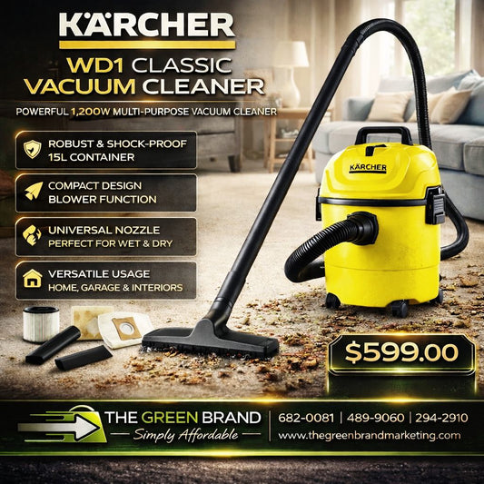 Karcher wet/dry vacuum 1200w 15ltr