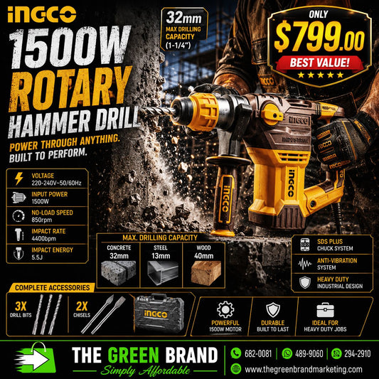 INGCO ROTARY HAMMER DRILL 1500W