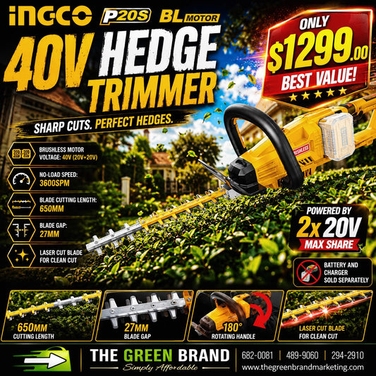 Ingco 40V hedge trimmer (TOOL ALONE)