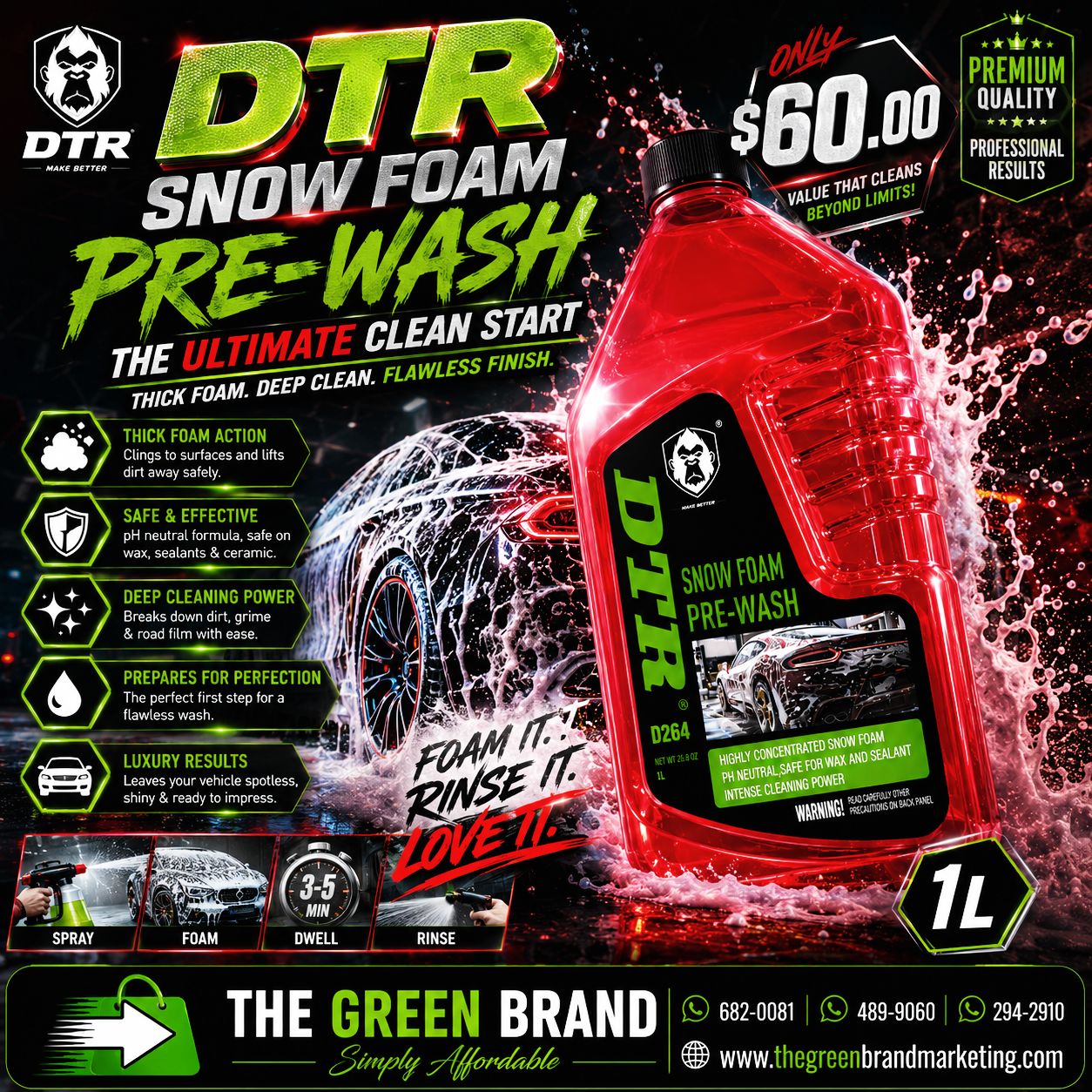 DTR Snow Foam Pre-Wash 1L D264