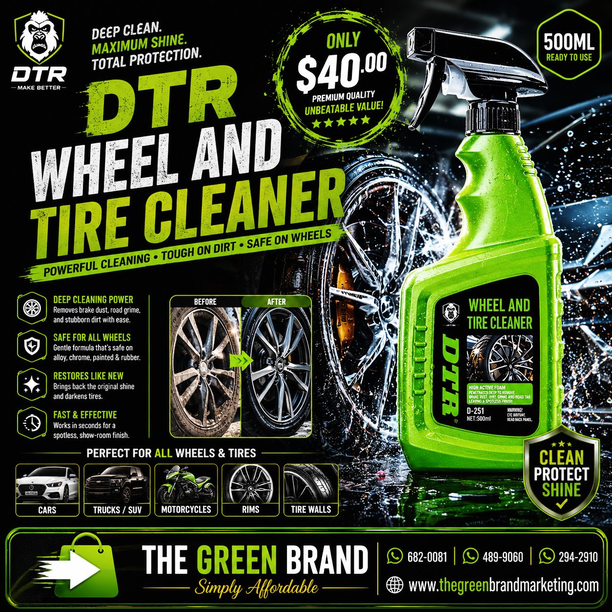 DTR Wheel and tire cleaner 500ml D251