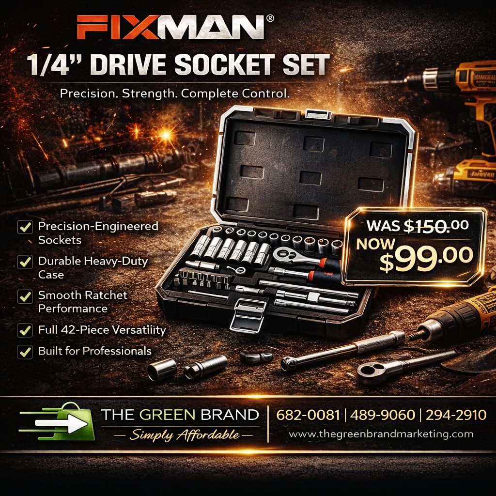 FIXMAN,42PCS 1/4″ Dr. Socket Set