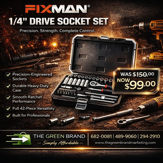 FIXMAN,42PCS 1/4″ Dr. Socket Set