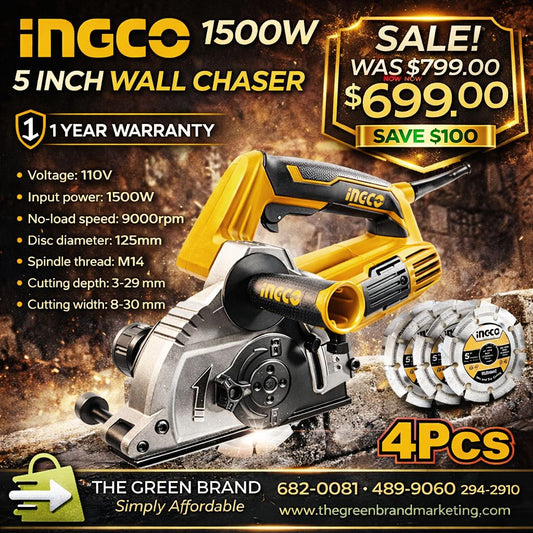 Ingco 1500W 5 inch wall chaser