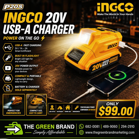 Ingco 20V converter to USB A charger