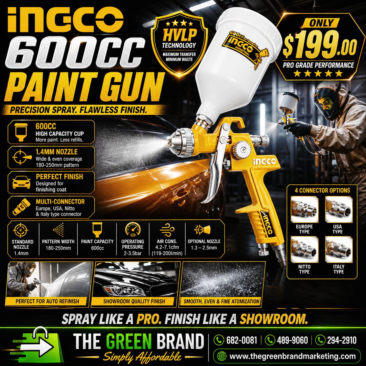 Ingco 1.4mm 600cc paint gun