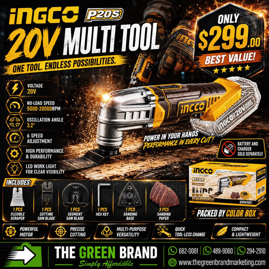 Ingco Li-Ion Cordless Multi-Tool 20V