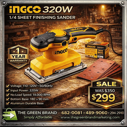 Ingco 320W 1/4 sheet finishing  sander