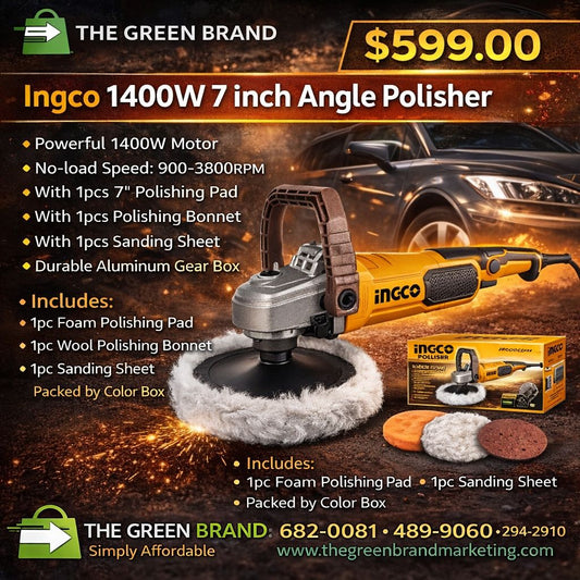 Ingco 1400W 7 inch angle polisher