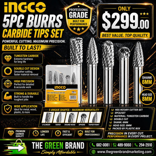 Ingco 5 Piece burrs  set