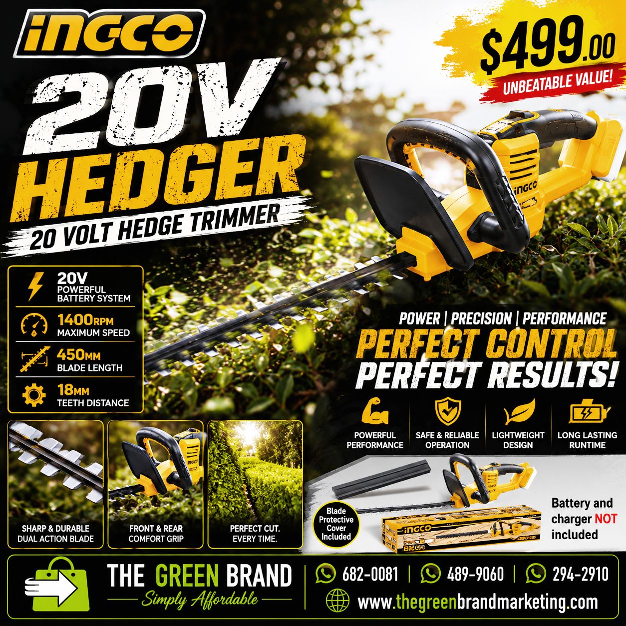 Ingco Cordless Hedge Trimmer