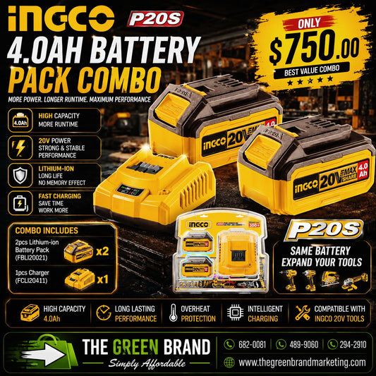 Ingco 2 x 4ah Battery
