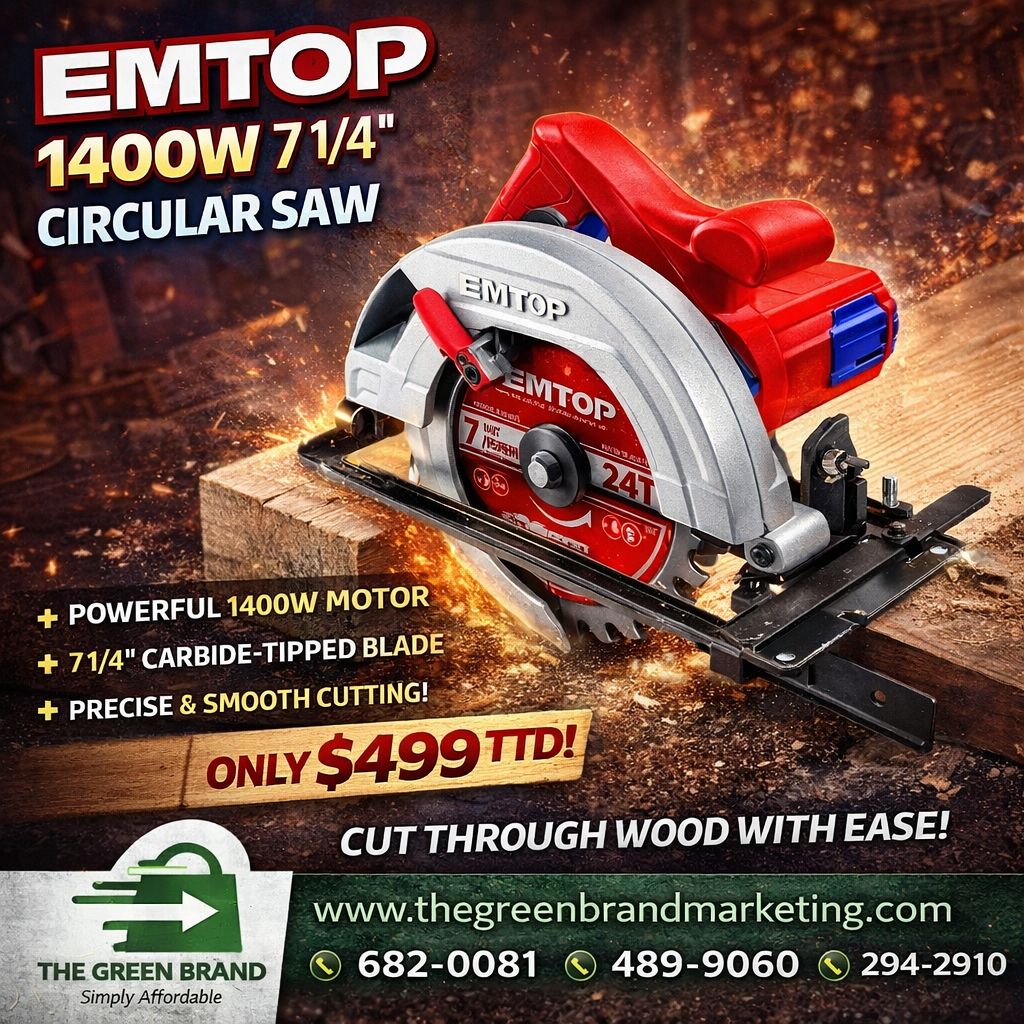 Emtop 1400W 7 1/4 inch Circular Saw