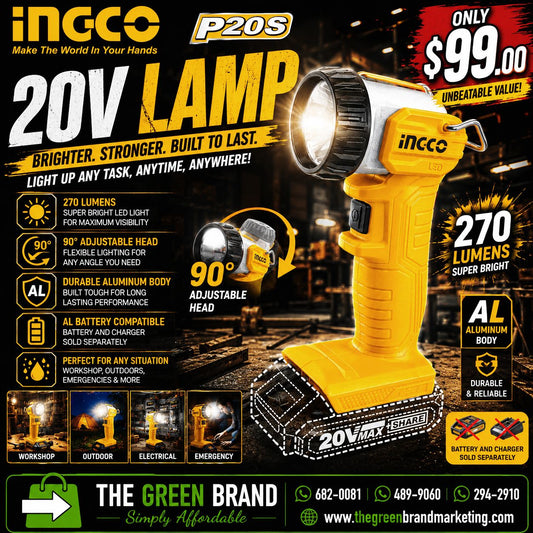 Ingco 20V cordless led hand light