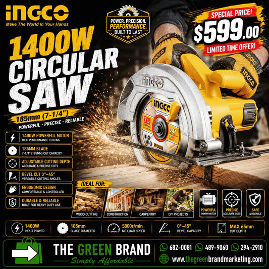 Ingco 1400w 7" circular saw