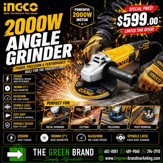 Ingco 2000W angle grinder 7 inch