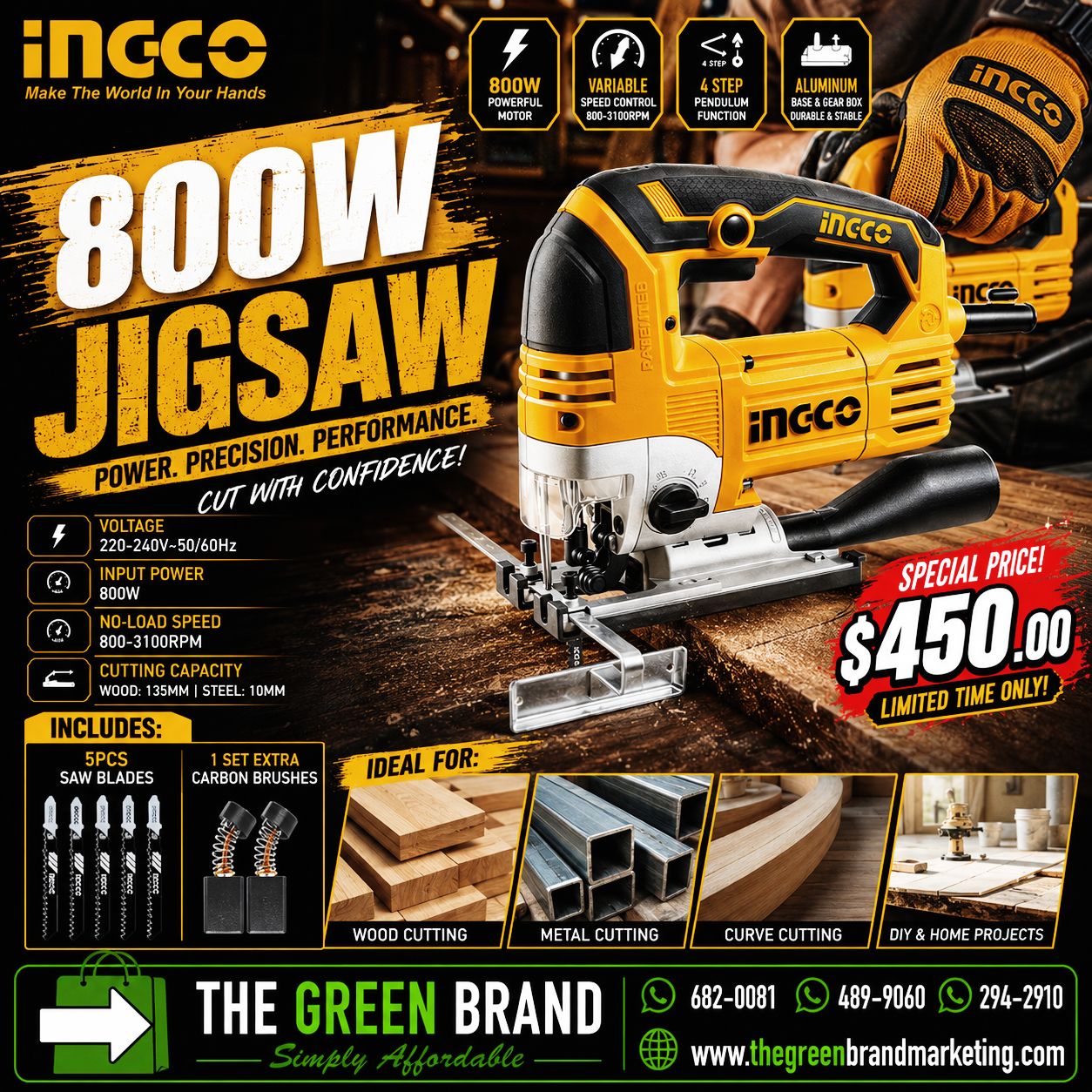 Ingco 800w jig saw