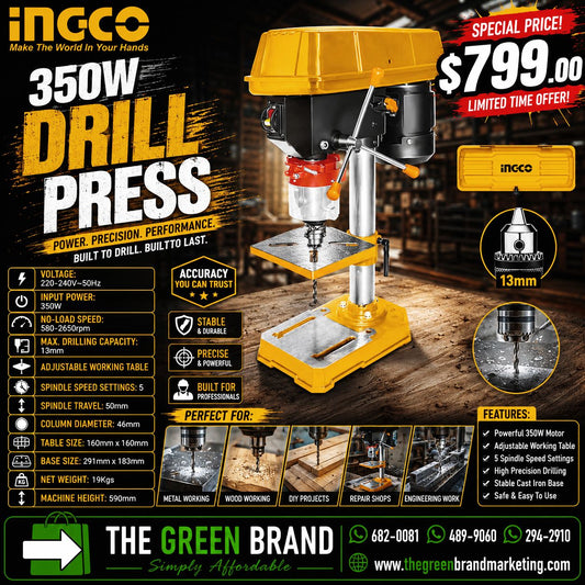 Ingco 350W 1/2 inch Drill press