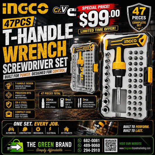 Ingco 47pc T handle Wrench S et