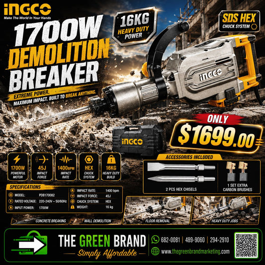 Ingco 1700W demolition breaker